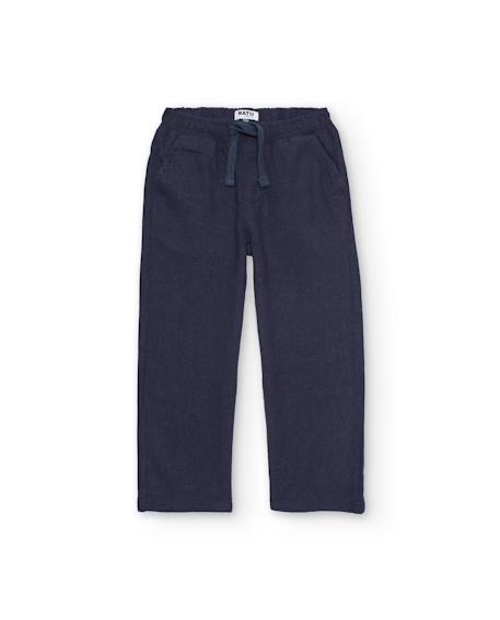 Pantalon garçon en tissu tissé avec taille élastique  - vertbaudet enfant