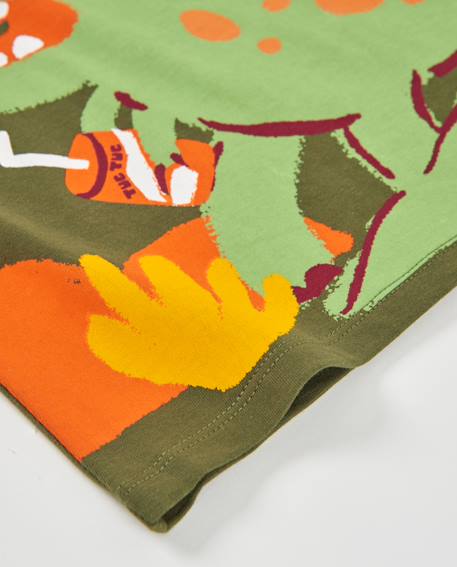 T-shirt garçon en maille avec fermeture à l’épaule Vert 4 - vertbaudet enfant 