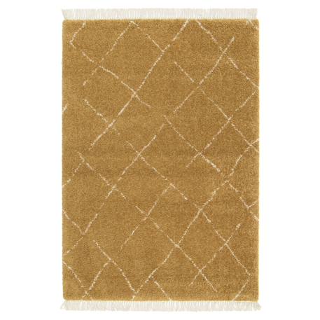 Tapis épais à franges doux et raffiné tigris Jaune naturel 1 - vertbaudet enfant 