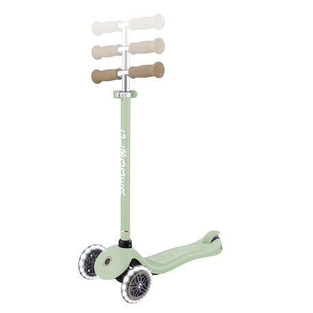 Trottinette enfant avec roues lumineuses, de 3 à 7 ans, Primo Lights signature Taupe+Vert sauge 10 - vertbaudet enfant 