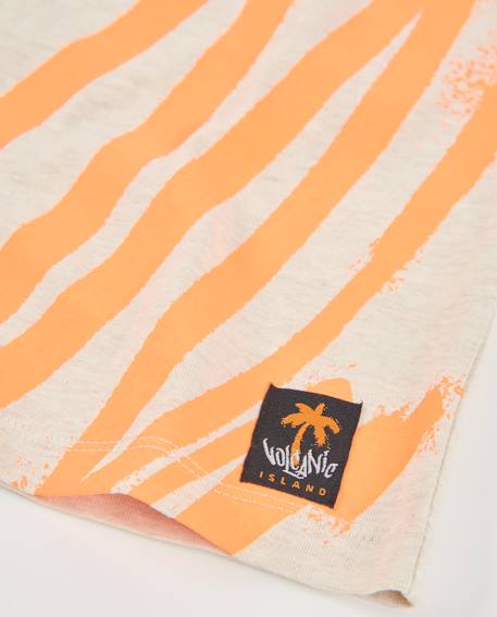 T-shirt garçon en maille avec imprimé artistique Beige 4 - vertbaudet enfant 