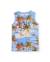 T-shirt garçon en maille avec imprimé tropical Bleu 1 - vertbaudet enfant 