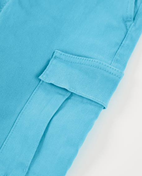 Pantalon garçon avec taille élastiquée et cordon ajustable Bleu 4 - vertbaudet enfant 