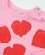 T-shirt fille en maille avec imprimé cœurs Rose 3 - vertbaudet enfant 