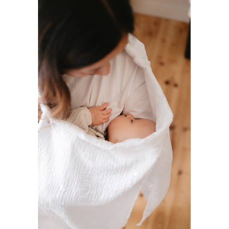 Voile d'allaitement blanc Blanc 3 - vertbaudet enfant 