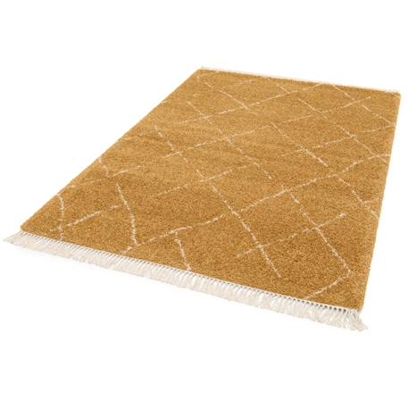 Tapis épais à franges doux et raffiné tigris Jaune naturel 4 - vertbaudet enfant 
