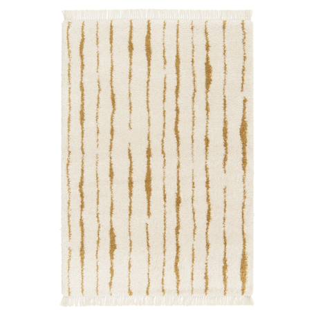 Tapis épais à franges doux et raffiné brancusi Jaune naturel 1 - vertbaudet enfant 