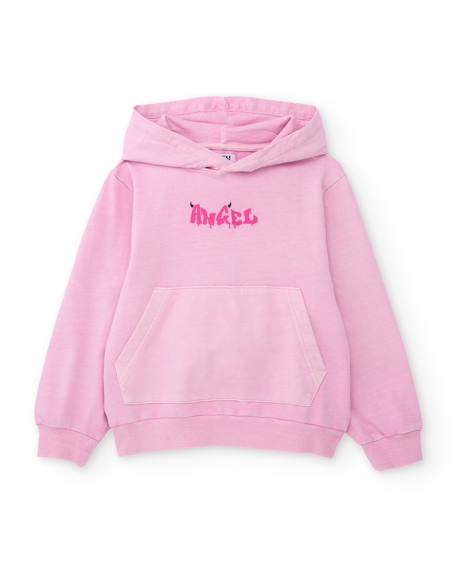 Fille-Sweat fille en maille avec poche kangourou