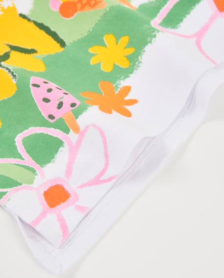 T-shirt fille en maille avec imprimé dinosaure Blanc 4 - vertbaudet enfant 