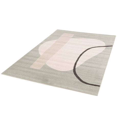 Tapis géométrique doux et confortable bilbao Beige sable+Vert naturel 11 - vertbaudet enfant 