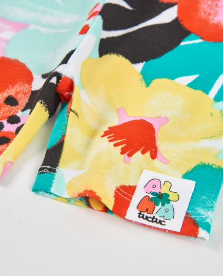 Legging fille en maille au style joyeux Multicolore 3 - vertbaudet enfant 