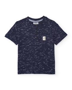 T-shirt garçon en maille avec effet chiné  - vertbaudet enfant
