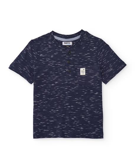 T-shirt garçon en maille avec effet chiné  - vertbaudet enfant