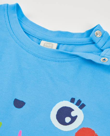 T-shirt fille en maille avec nœud décoratif Bleu 3 - vertbaudet enfant 