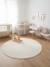 Tapis rond design à effet de relief  groove Blanc pur 1 - vertbaudet enfant 