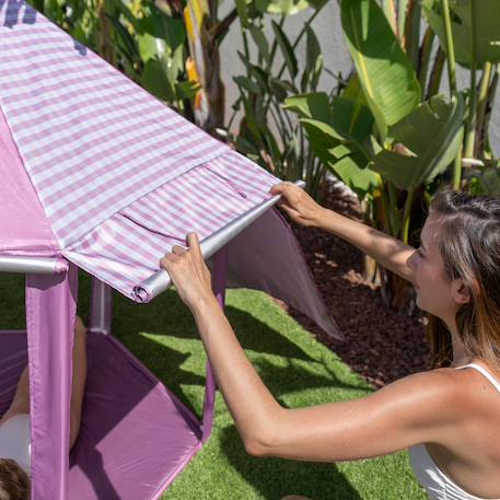 Tente de plage enfant avec filet respirant Multicolore+Rose 7 - vertbaudet enfant 