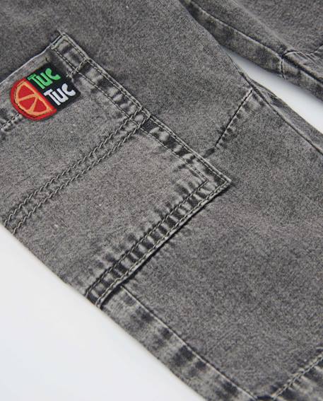 Pantalon garçon en denim effet délavé Gris 4 - vertbaudet enfant 