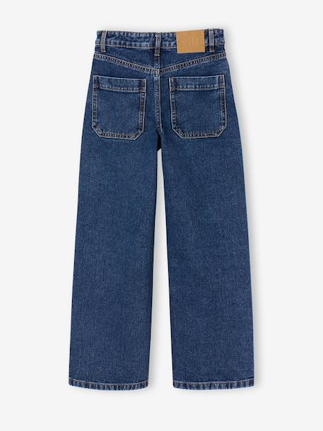Jean droit fille bleu foncé+bleu moyen+denim gris 2 - vertbaudet enfant 