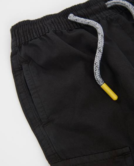 Pantalon cargo pour garçon en tissu Noir 3 - vertbaudet enfant 