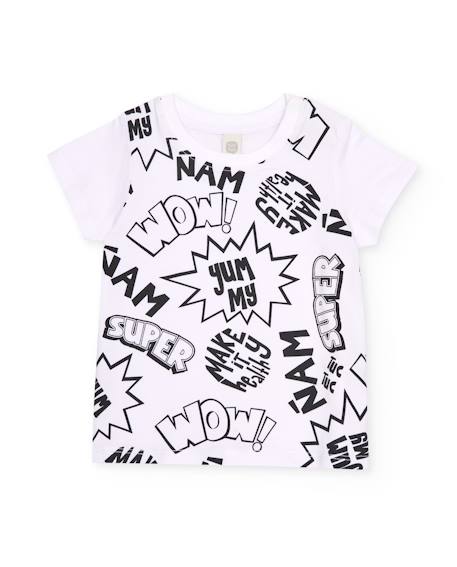 Garçon-T-shirt garçon en maille au style bande dessinée