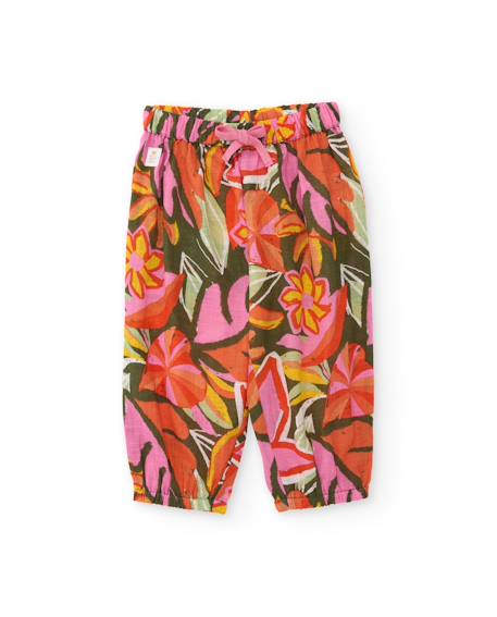 Pantalon fille en tissu léger  - vertbaudet enfant