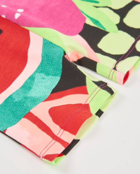 Legging fille en maille avec motif de fruits Multicolore 4 - vertbaudet enfant 