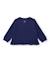 Sweat-shirt fille en maille avec volant au bas Bleu 2 - vertbaudet enfant 