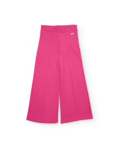 -Pantalon fille en maille avec coutures décoratives