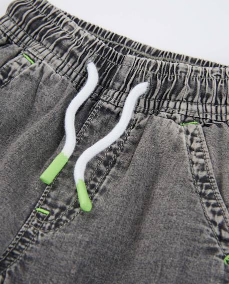 Pantalon garçon en denim effet délavé Gris 3 - vertbaudet enfant 