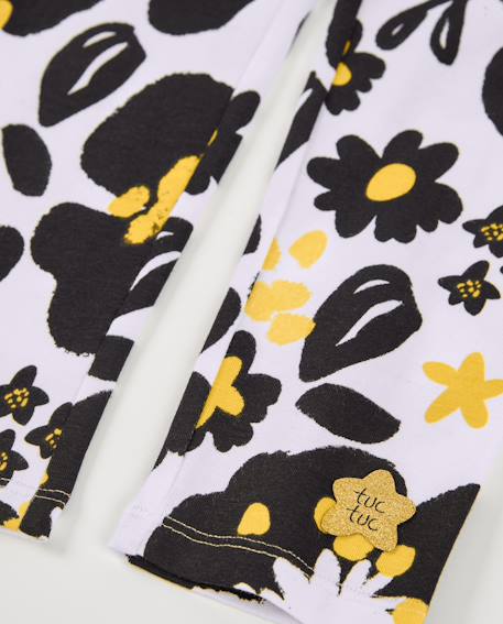Legging en maille pour fille avec imprimé intégral Noir 4 - vertbaudet enfant 