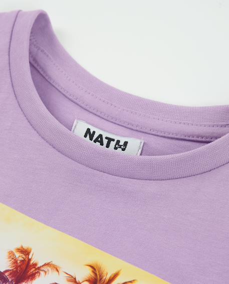 T-shirt fille en maille avec imprimé sur le devant Violet 3 - vertbaudet enfant 