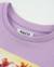 T-shirt fille en maille avec imprimé sur le devant Violet 3 - vertbaudet enfant 