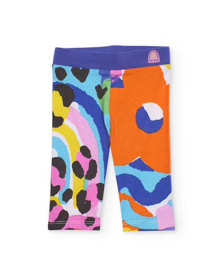 Legging pour fille en maille avec taille élastique Violet 1 - vertbaudet enfant 