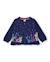 Sweat-shirt fille en maille avec volant au bas Bleu 1 - vertbaudet enfant 