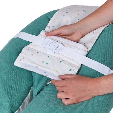 Coussin d'allaitement et de grossesse 3en1 multirelax éponge vert pois Blanc 5 - vertbaudet enfant 