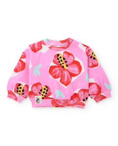 -Sweat-shirt fille en maille avec imprimé floral