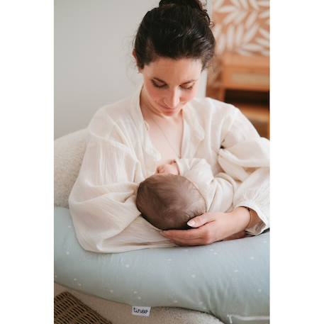 Coussin d'allaitement et de grossesse étoiles Vert d'eau 2 - vertbaudet enfant 