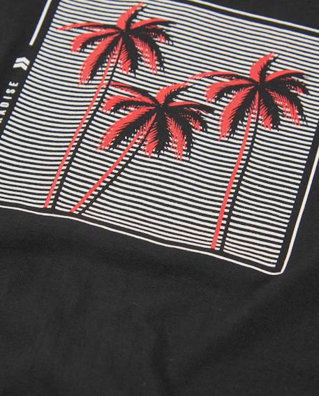 T-shirt garçon en maille avec imprimé graphique Noir 4 - vertbaudet enfant 