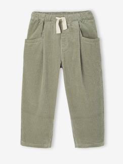 -Pantalon fille velours forme loose 