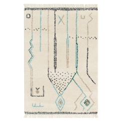 -Tapis épais à franges style ethnique glyph