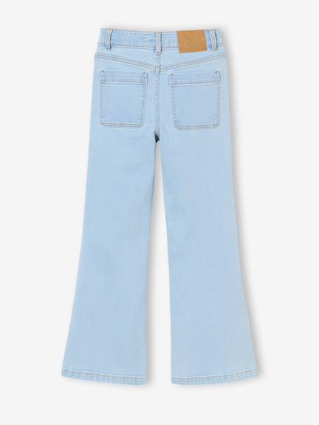 Jean flare fille bleu clair+bleu moyen+denim gris 2 - vertbaudet enfant 