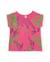 T-shirt fille en maille avec fermeture à l’épaule Rose 1 - vertbaudet enfant 