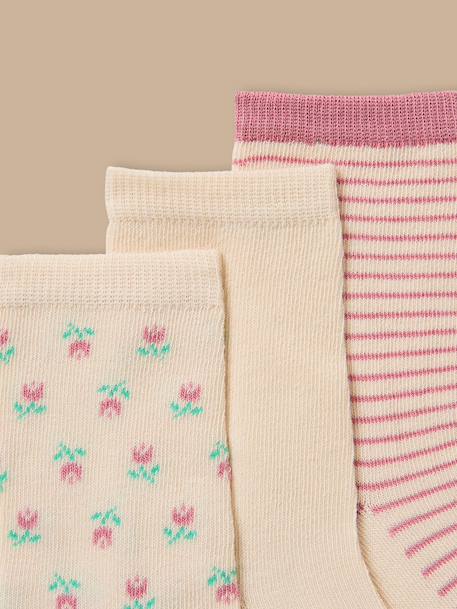 Lot de 3 paires de chaussettes fleurs Sorbet 2 - vertbaudet enfant 