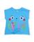 T-shirt fille en maille avec nœud décoratif Bleu 1 - vertbaudet enfant 
