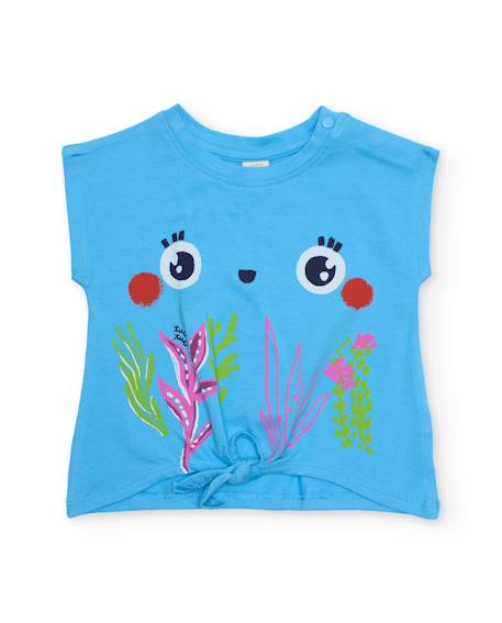 Bébé-T-shirt, sous-pull-T-shirt fille en maille avec nœud décoratif