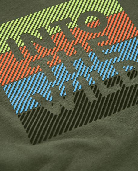 T-shirt garçon en maille avec graphique linéaire Vert 4 - vertbaudet enfant 