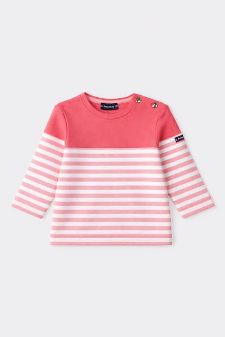 Marinière bébé - coton épais Blanc/ dahlia/ rouge red 1 - vertbaudet enfant 