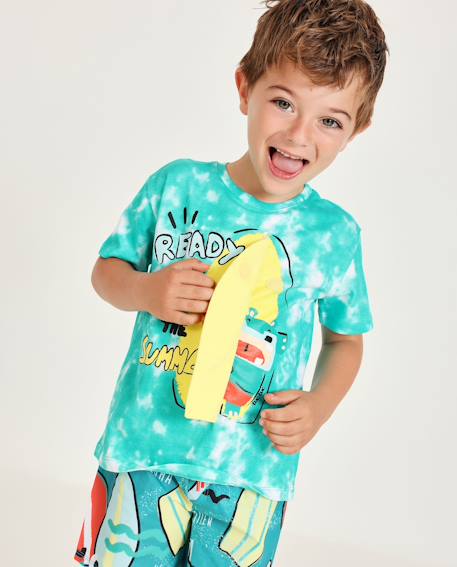 T-shirt garçon en maille avec détail en relief  - vertbaudet enfant