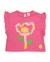 T-shirt fille en maille avec fleur en relief Rose 1 - vertbaudet enfant 