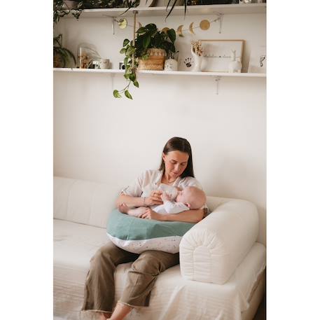 Coussin d'allaitement et de grossesse 3en1 multirelax éponge vert pois Blanc 2 - vertbaudet enfant 